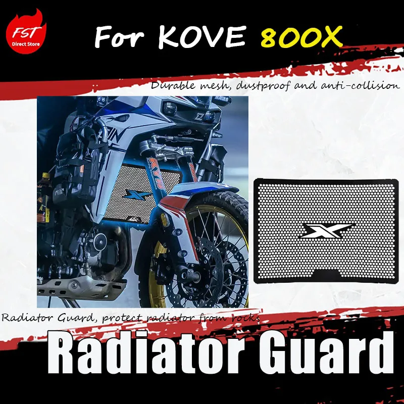 For KOVE 800X modification accessories - water tank guard net, protection net cover, radiator water tank net