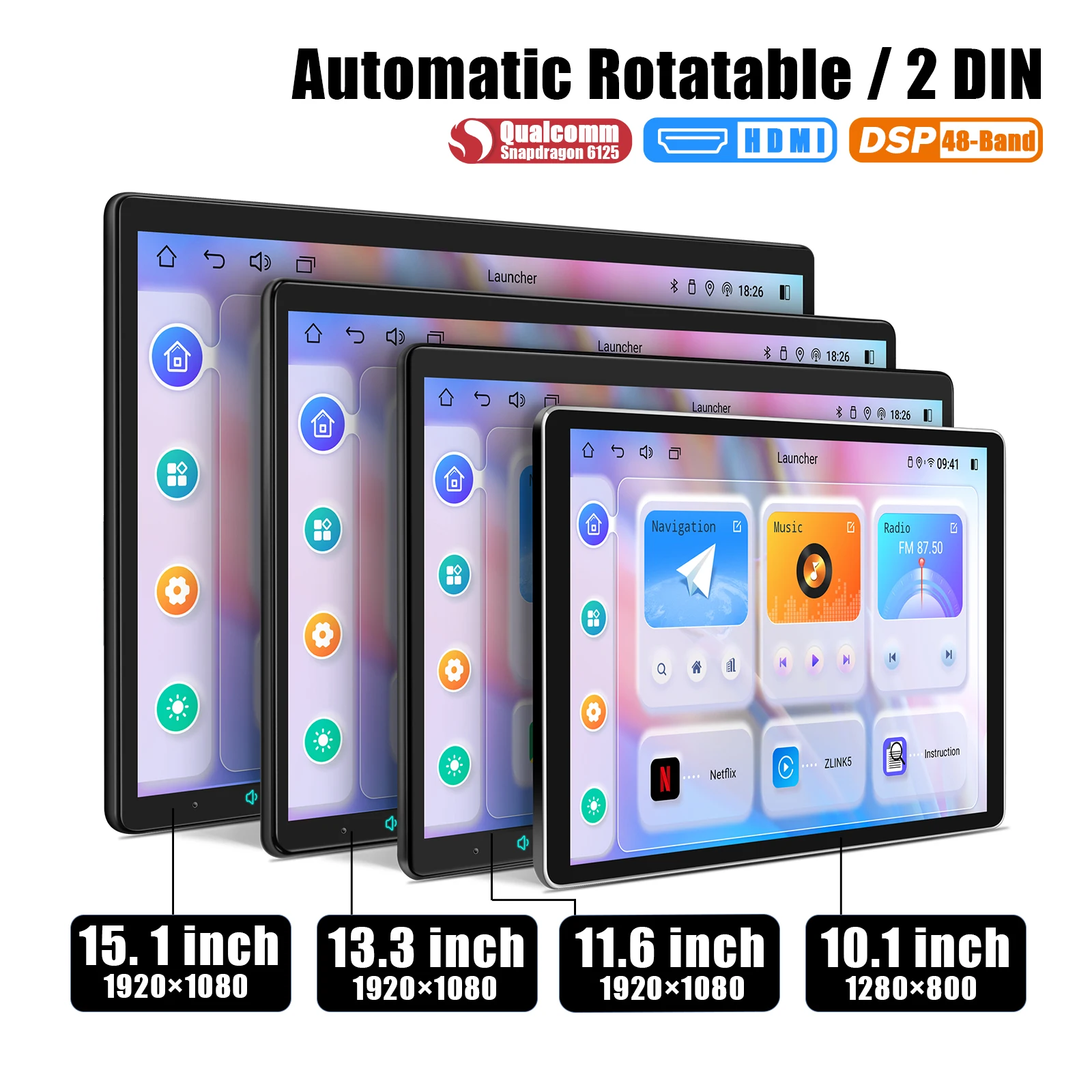 Spaß Double Din Universal Android 12 Autoradio Stereo GPS Musik system mit 10.1 