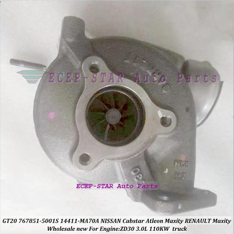 

ww Turbo GT20 767851 767851-5001S 767851-5003S 14411-MA70A For NISSAN Cabstar Atleon Maxity For RENAULT Maxity truck ZD30 3.0L