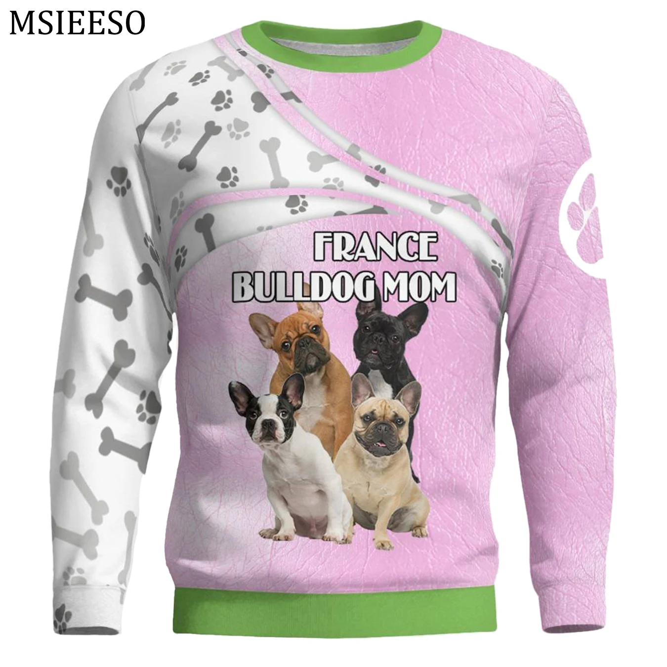 

MSIEESO Men Sweatshirt French Bulldog MOM Graphics Animal Printed Autumn Women Long Sleeve Casual Pullover Tops Sudadera Hombre