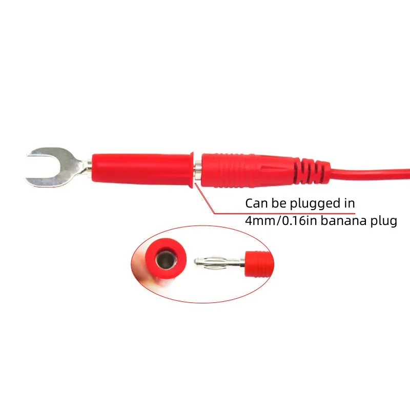 

Cleqee P4002, 5 цветов, 6-мм штекер-лопатка с 4-мм гнездом, U-образный и Y-образный штекер-гарпун, совместимый с 4-мм банановым штекером