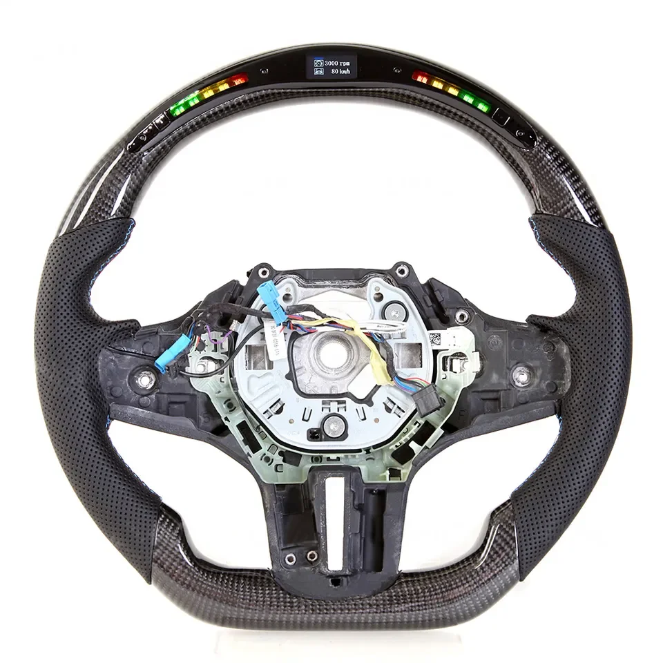 

Fit for G20 G22 G26 G30 G60 G80 G82 F90 G90 F97 F98 F95 F96 X3M X4M X5M X6M M3/5 3/5 Series LED Carbon Fiber Steering Wheel