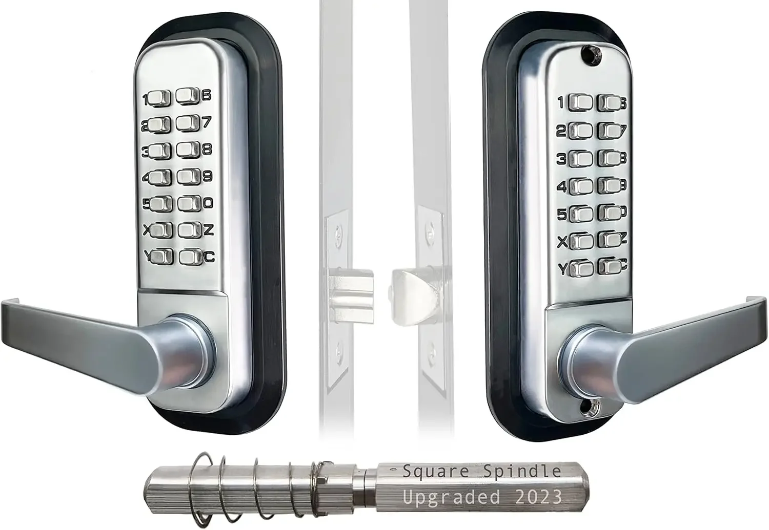 

Double-Sided Mechanical Keyless Combination Lever Handle Door Lock - [Square Spindle] Easier Install