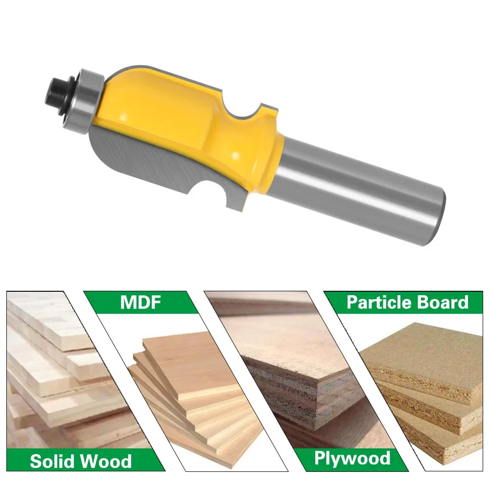 1PC 1/2" 12.7MM 12MM Shank Milling Cutter Wood Carving Architectural Molding Router Bit - 1/2" Shank Line Knife Tenon Cutter