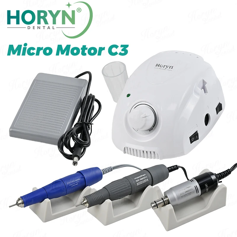 

65W Dental Micro Motor H37L1 Handle 35K/45K/50K Electric Nail Drill Dental Polishing Champion 3 Grinding Machine