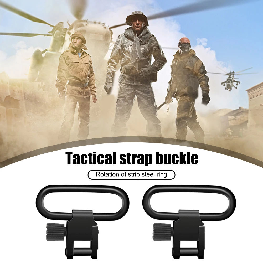 2pcs Quick Detachable Gun Sling Mount Ring Metal QD Swivel Strap Buckles Kits - view 5