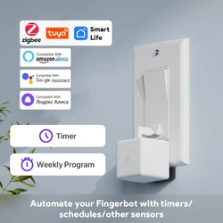 Tuya Zigbee Smart Fingerbot Plus pulsante interruttore Pusher Touch Arms Fingerbot Smart Life Control funziona con Alexa Google Home Alice