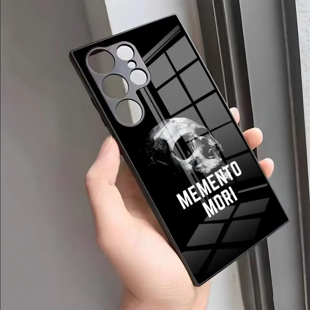 Memento Mori Phone Case For Samsung S24 Ultra S23 S22 S20 Fe S21 Plus Galaxy A54 A34 A24 A53 A13 A16 Glass Cover