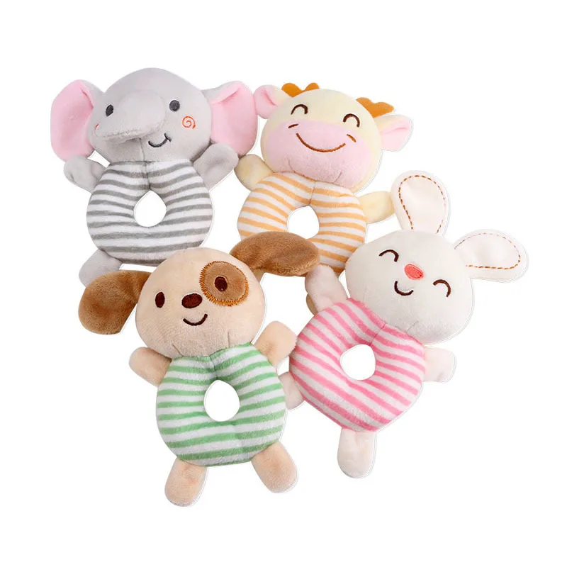 Novo bebê chocalho brinquedos dos desenhos animados animais de pelúcia infantil mão anel cama brinquedos para recém-nascidos 0-24 meses criança brinquedo educativo precoce