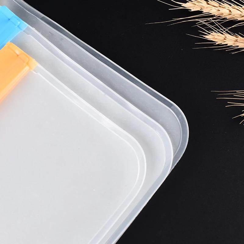 Reusable Waterproof Freezer Bags Ziplock Sandwich Bags,Silicone Food Bags Leakproof Kitchen Food Packing Sealing Fresh Keeper