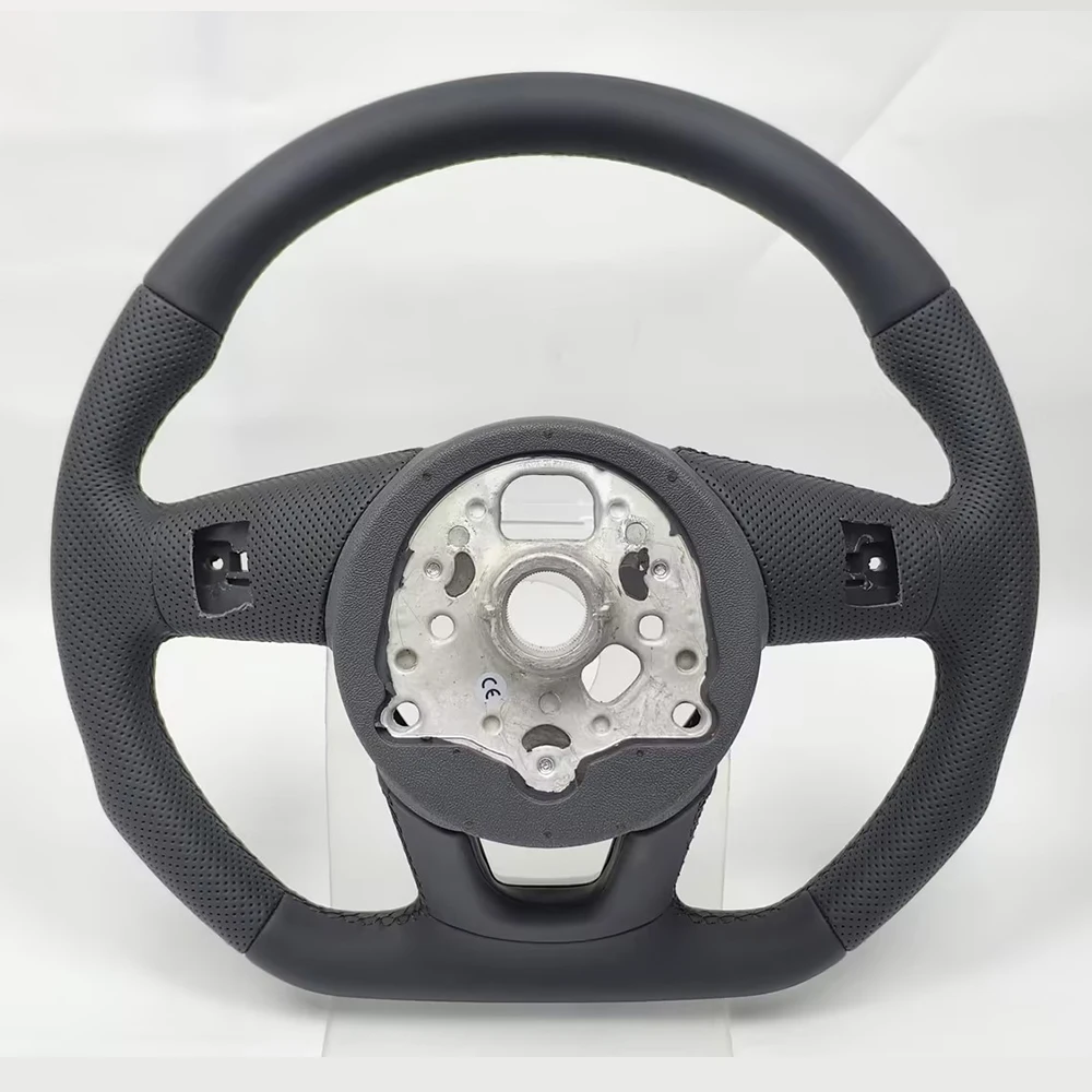 ترقية مسطحة القاع لأودي A3 A4 B9 A5 S3 S4 S5 2017-2020 نصف جلد مثقوب للسيارات Zubonych الرياضية حسب الطلب #4