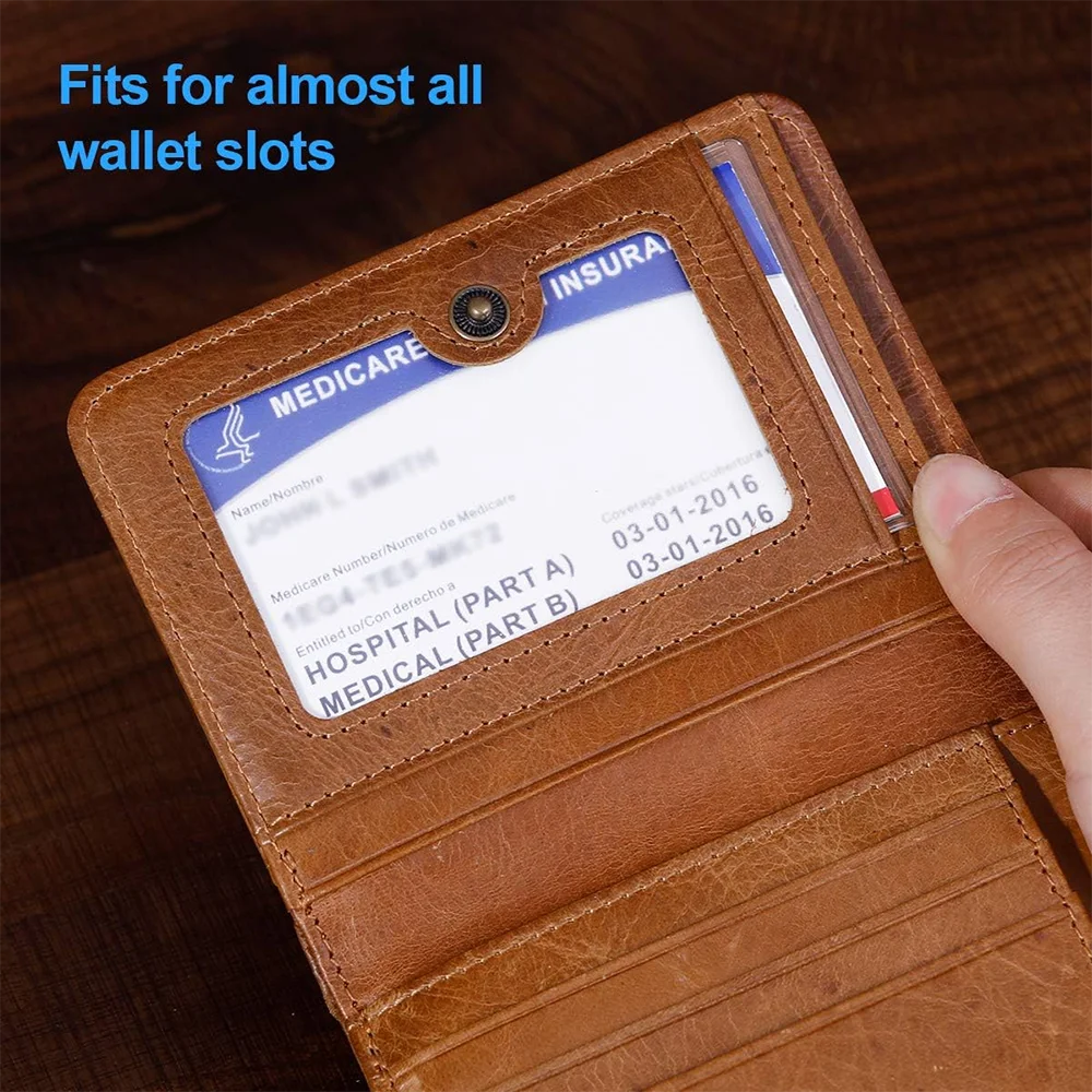 Medicare Card Holder Protector Sleeves ,PVC Water Resistant for New Medicare Card,Business Cards,Social Security Card Protector