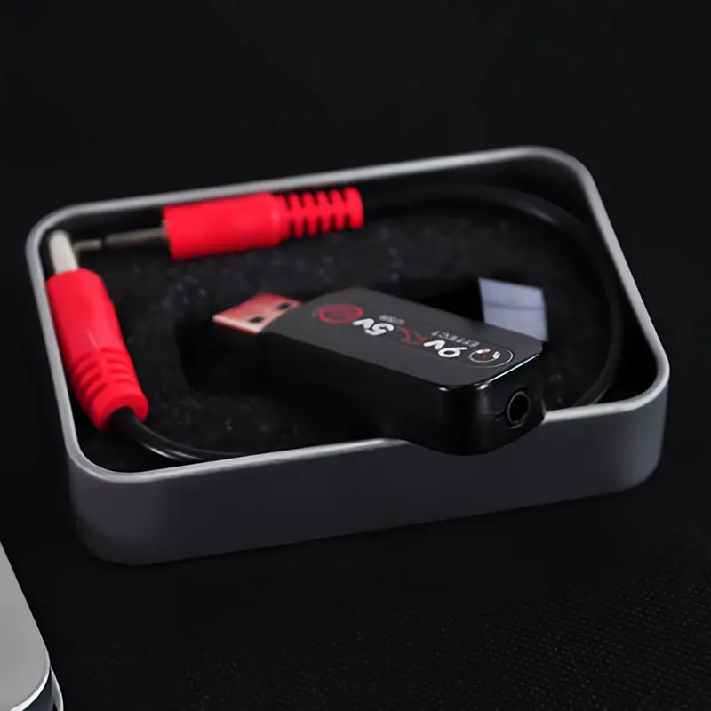 MOEN 5V USB a 9V Adaptador de efecto Convertidor Conecte el dispositivo portátil del banco de energía para pedal de guitarra eléctrica