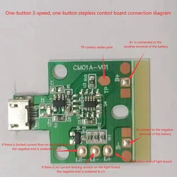 PCBA Touch trzypoziomowe ściemnialne światło LED płytka drukowana latarka DIY lampa biurkowa płytka PCB 25mm adapter montażowy na szynie DIN