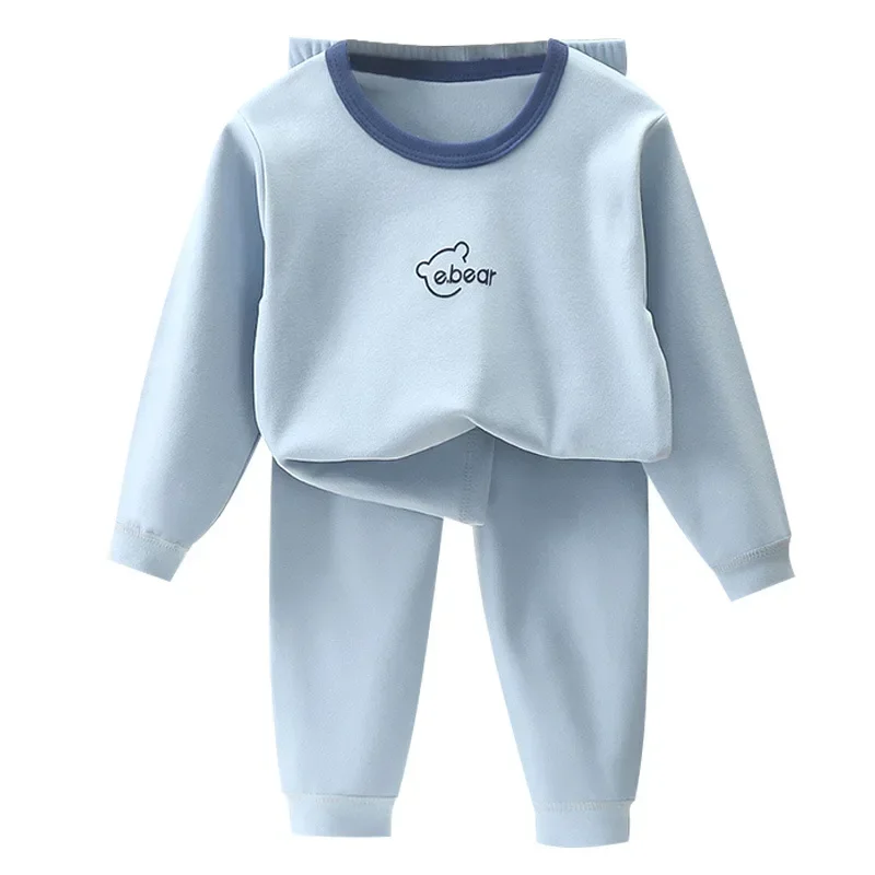 Children\'s Thermal Underwear Set Boys Girls Padded Fall Clothing Falls Pants Baby Thickened Fall And Winter Pajamas Children