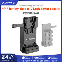 FOMITO NP-F970 F750 F550 Dummy Battery to V-Mount Plate Power Adapter for Camera Monitor Neewer F100 FEELWORLD FW568 F5 T7