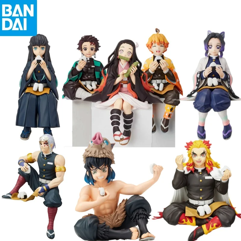 

10-15cm anime Demon Slayer action figure PVC model doll collection toy car figure Kamado Tanjiro Nezuko sitting ornaments