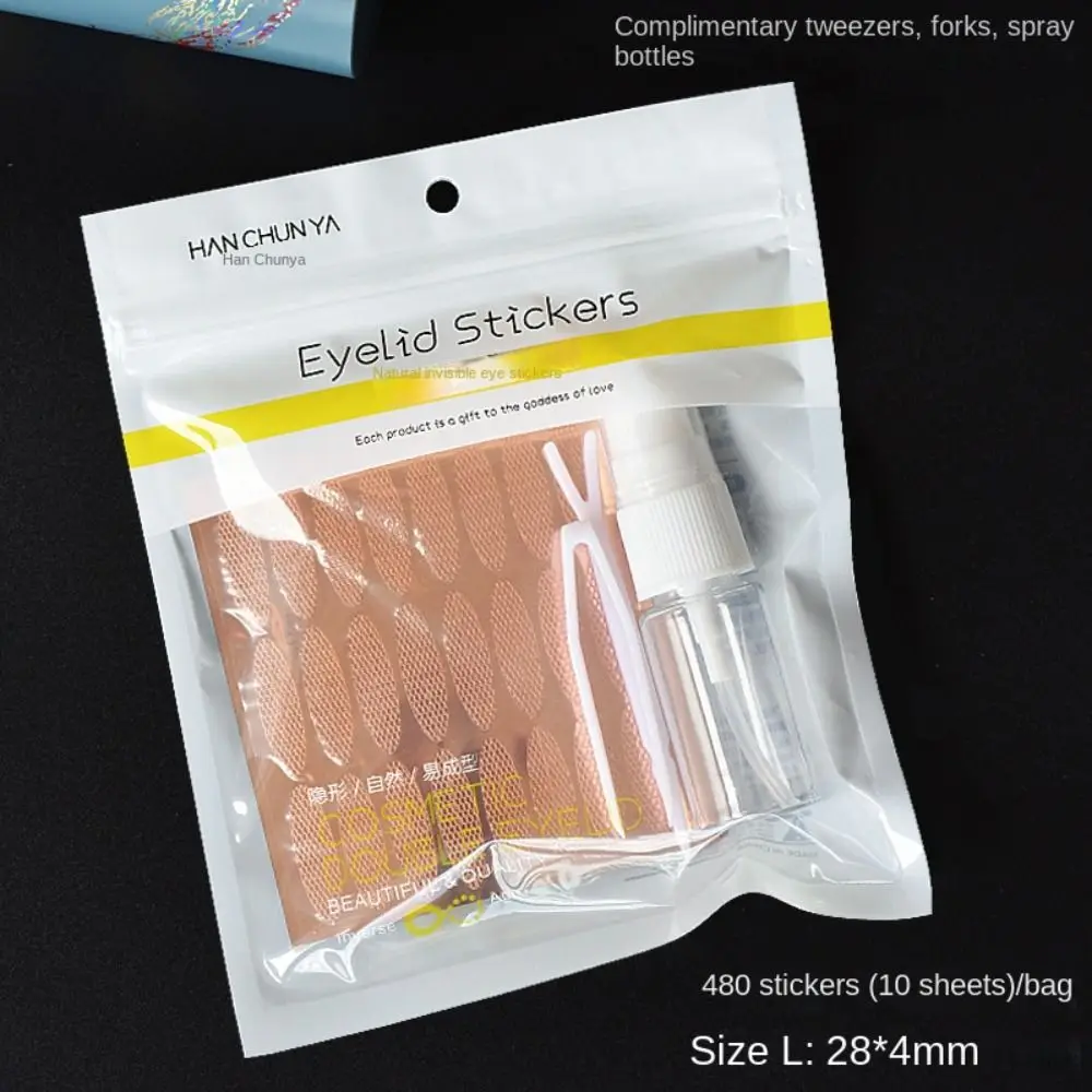 M/L/XL Eyelid Tape Sticker Invisible Double Fold Eyelid Lace Paste Clear Beige Stripe  Natural Self-adhesiveEye Tape Makeup Tool