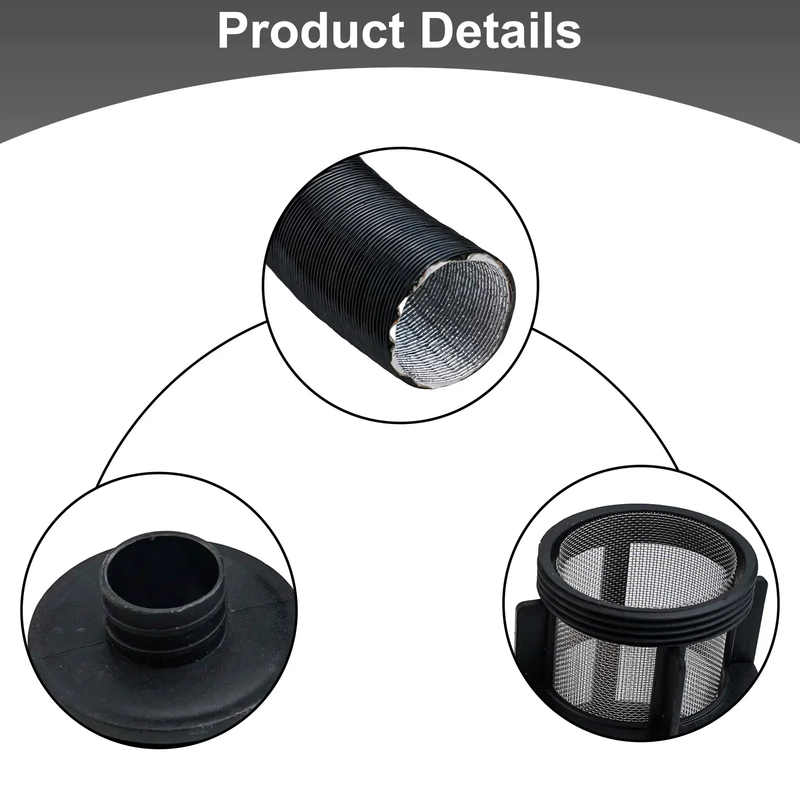 

Air Filter Outlet Hose 25mm Duct Pipe Flame Retardant Properties Hose Clip Included Long-lasting Use Enhanced Safety