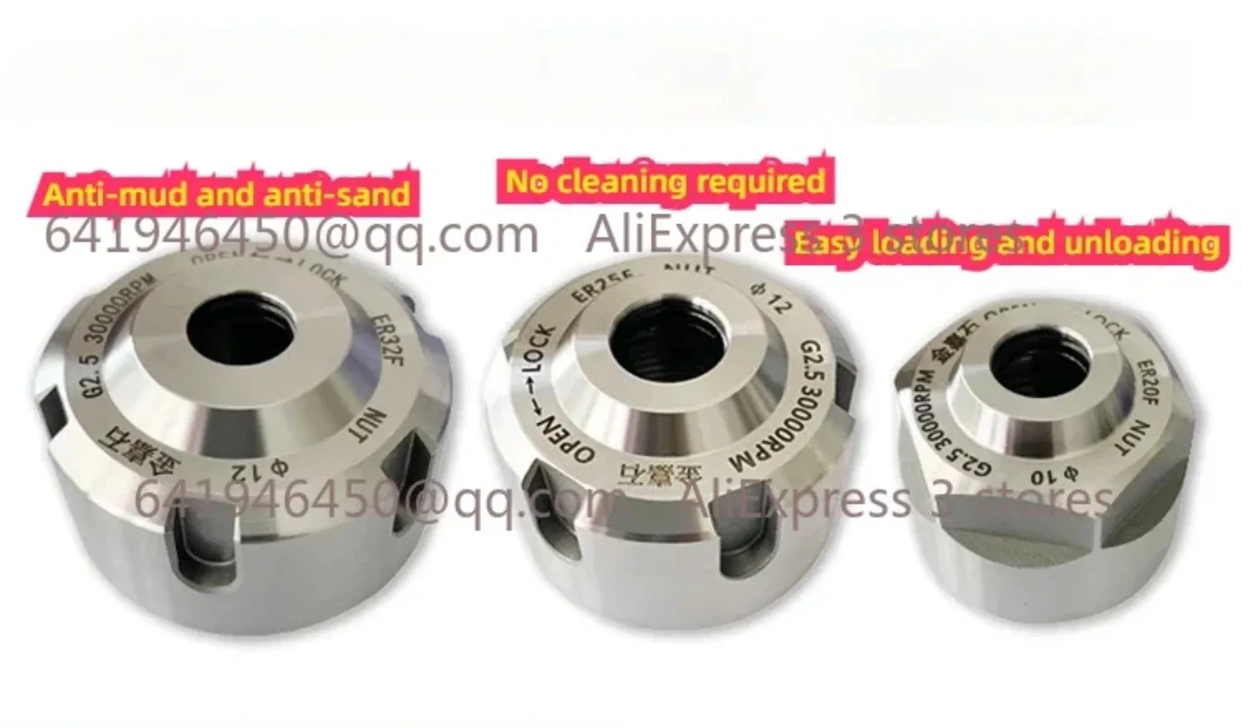 

Engraving Machine High Precision Nut Stainless Steel Nut for ER20/25/32 CNC Milling Engraving Machine Stone Spindle Collet Nut