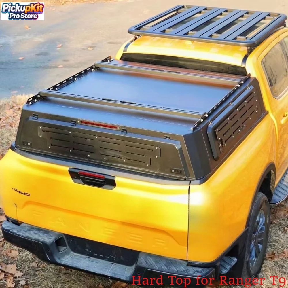 

4X4 Lightweight Steel Hardtop Canopy With Windows Bed Tonneau Cover For Ranger T9