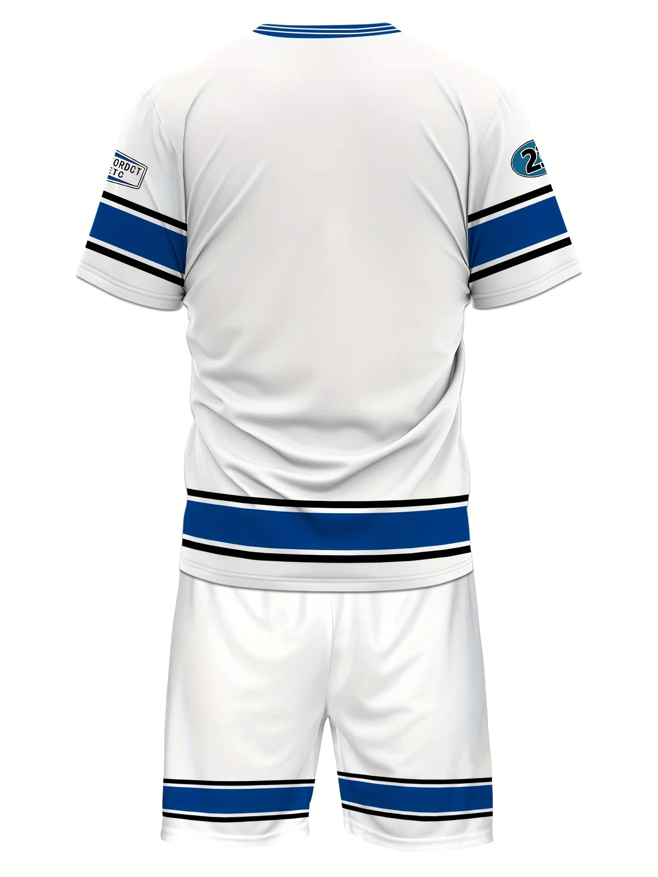 Estate 2025 nuovi uomini casual girocollo pullover stampati digitali 3D, streetwear estivo quotidiano all'aperto, set di abbigliamento sportivo casual