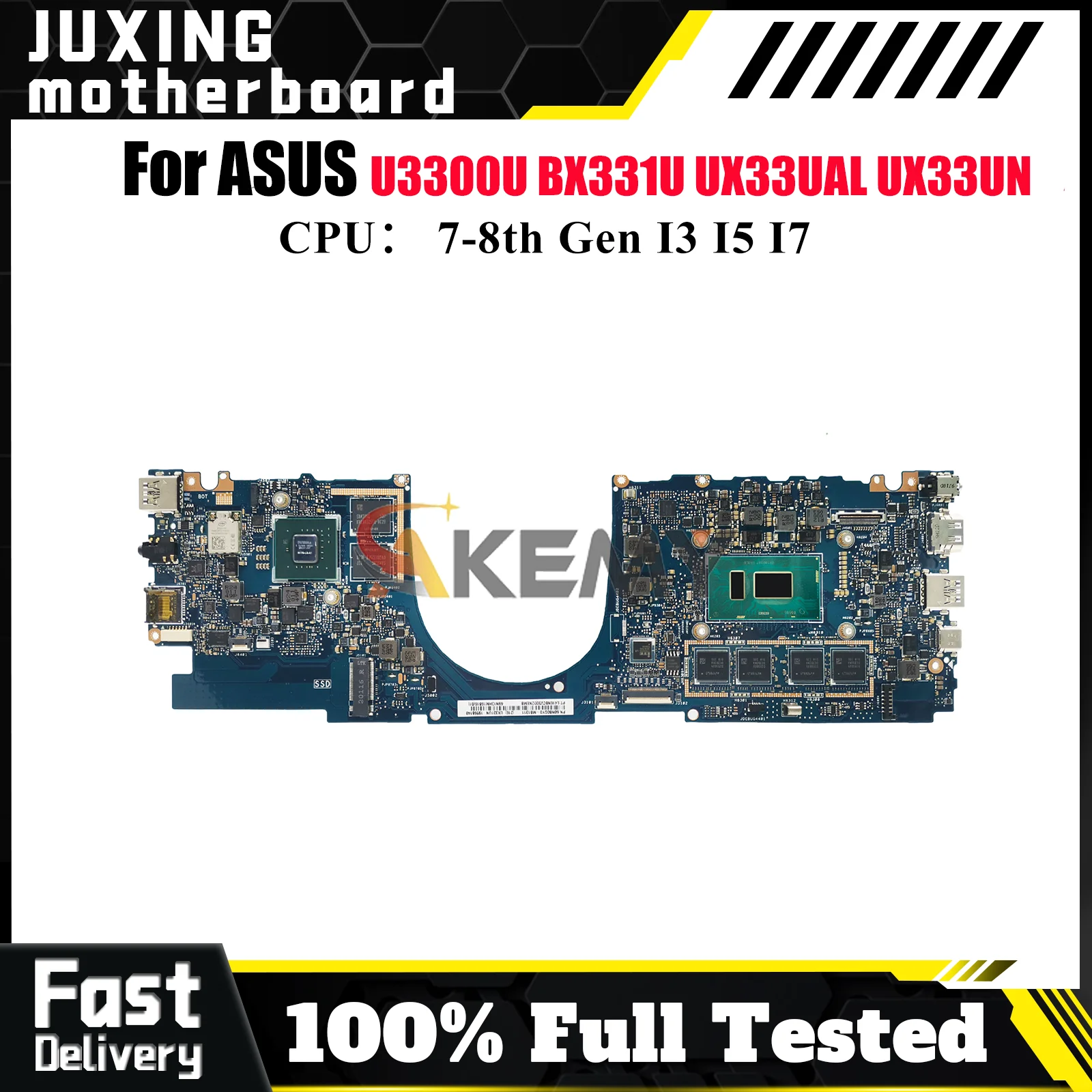 

UX331UN Laptop Motherboard For ASUS ZenBook UX33UN BX331U UX331 U3300U UX33UAL Mainboard W/ I3 I5 I7 CPU 100% tests OK fast ship