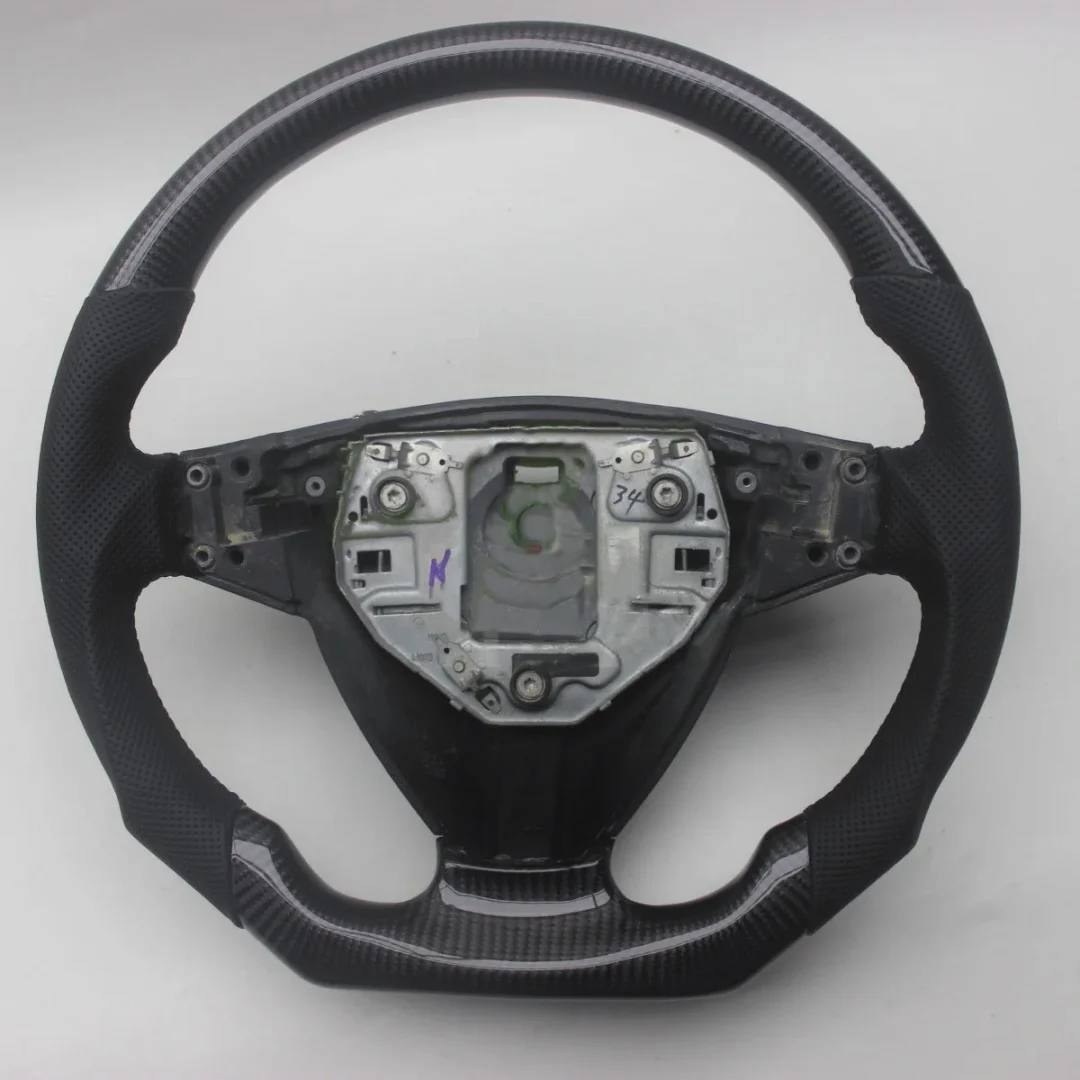 

Replacement For SAAB 93 9-3 95 9-5 Leather Real Carbon Fiber Steering Wheel