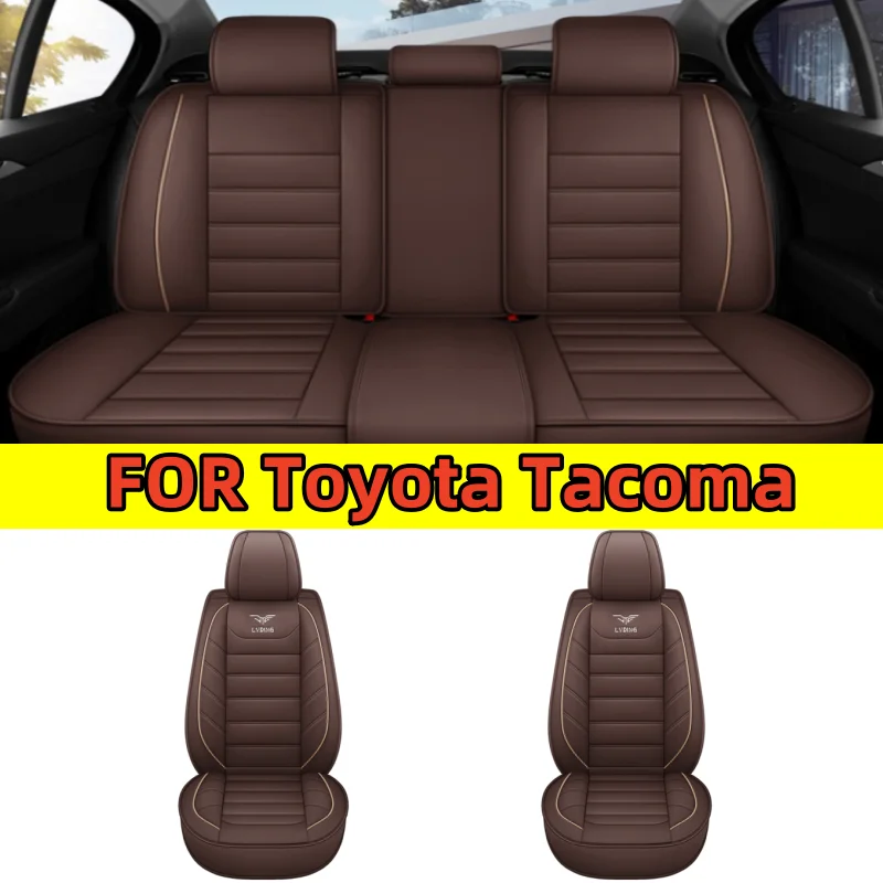 

Чехол на автомобильное сиденье Toyota Tacoma, водонепроницаемый, износостойкий, из искусственной кожи, полный комплект, 5-местный, удобный, с полной оберткой, чехол на сиденье