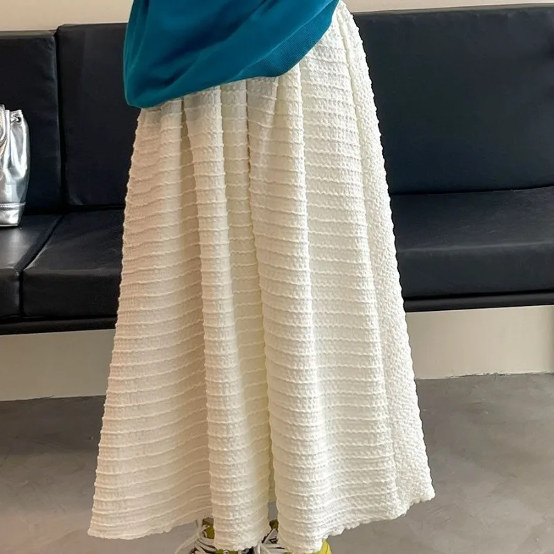 

Feifei's Wardrobe Tween Girls' Skirt 2025 Fall New Simple Stripes Versatile Casual Trendy