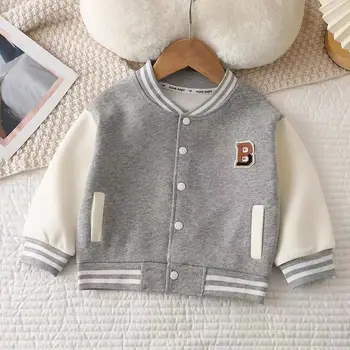 Kids Letter Baseball Jacket 2 Boys Girls Baseball Coat Baby Letter Jacket Spring Autumn New Clothes Girls Fashion Casual Sports Outerwear 12M-12 Years Old 2