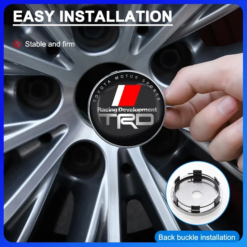 عجلة السيارة غطاء محور مركزي غطاء حافة شعار ملصقات الديكور الخارجي لتويوتا C-hr برادو يارس هايلكس بريوس كامري اكسسوارات