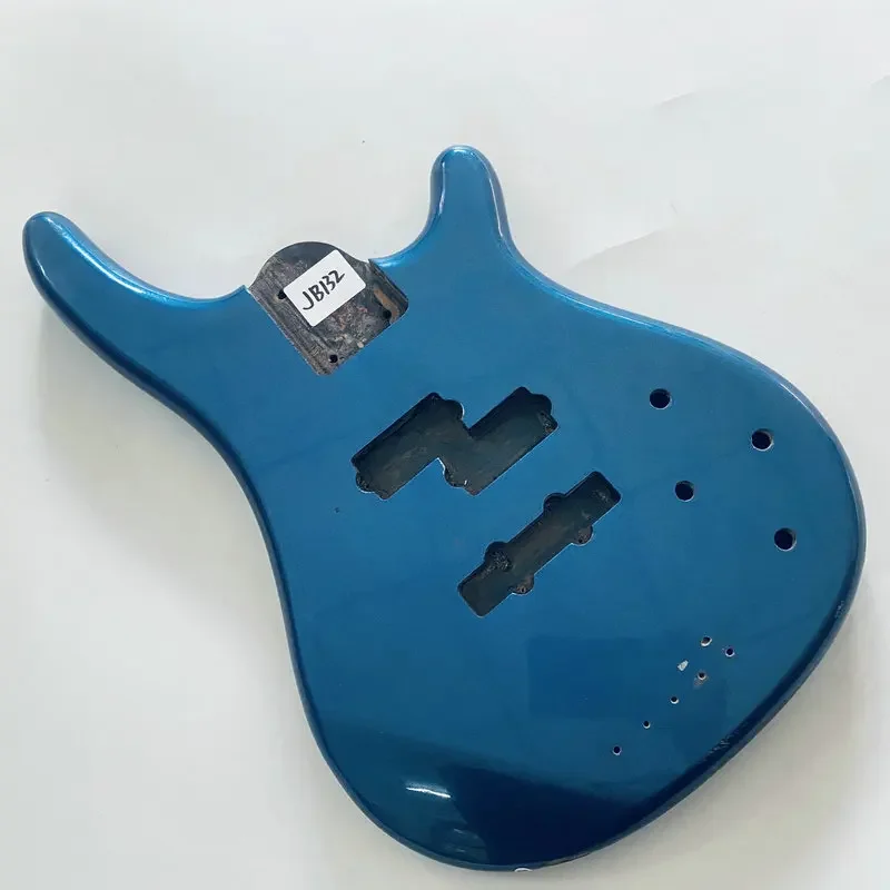 

JB132 Blue Color Custom Bass Body in Solid Basswood Replace and DIY Right Hand Surface Damages and Dirty PJB Pickups