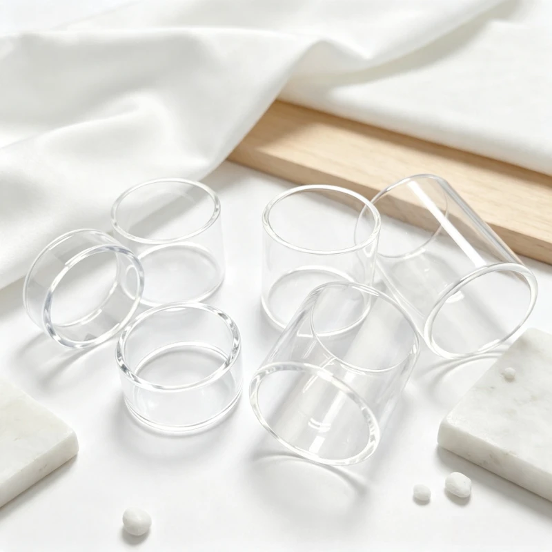 OD22 Wandstärke 1mm 1,2mm Gerade Hohle Borosilicatglas-Schlaufe Gitarren-Slide DIY Handwerk Schmuck Instrumentenzubehör