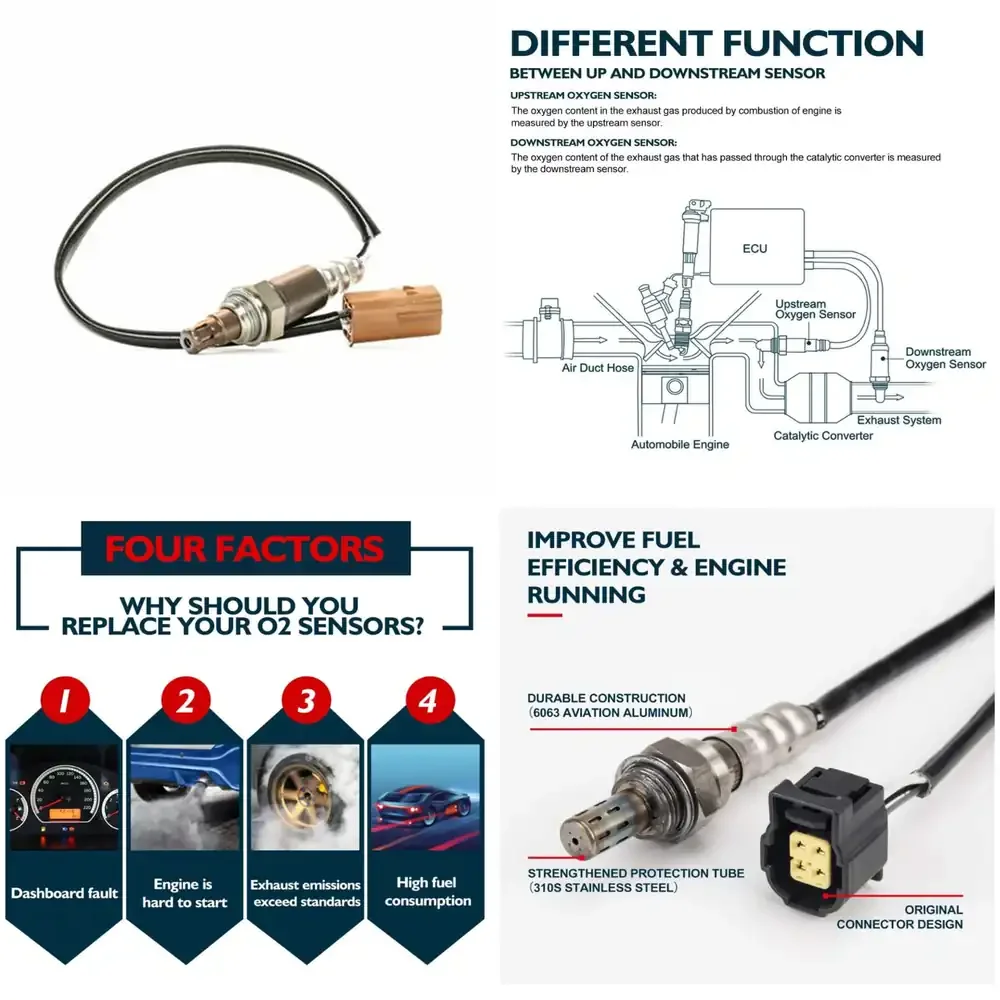 

Oxygen Sensor for Nissan 2112007350 2112007350 211200-7350 Car Auto Parts O2 Sensor Engine Emission Control Sensor Compatible