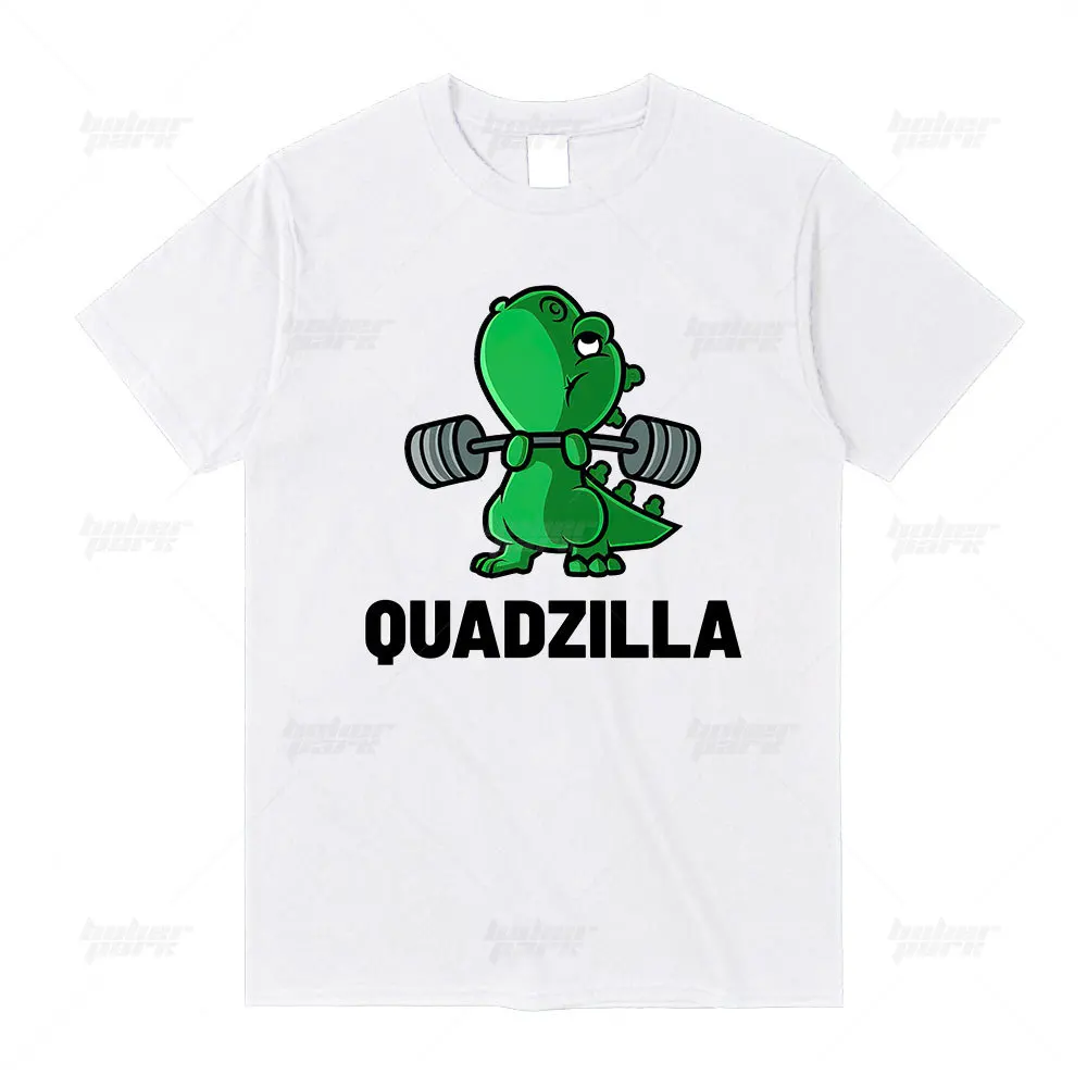 Summer Gym Sport Muscle Dinosaur Workout Quadzilla Quad Leg essential sports  Breathable fitted t shirts for men