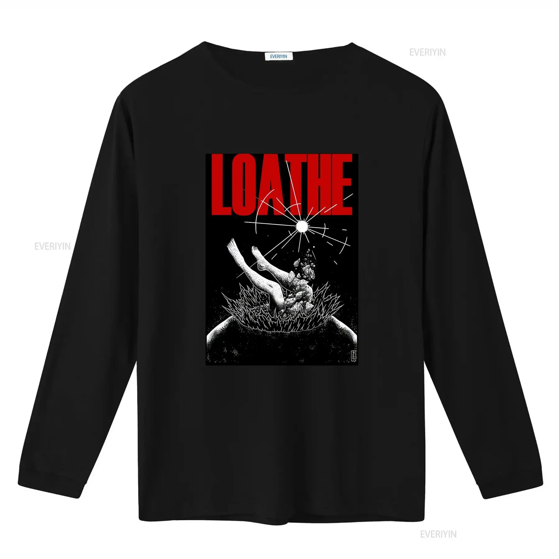 Loathes Band T Shirt for Fan OM488 vintage Washed Top For Everyday Wear Stylish homme Casual Stretched fashion designer clothes view 3