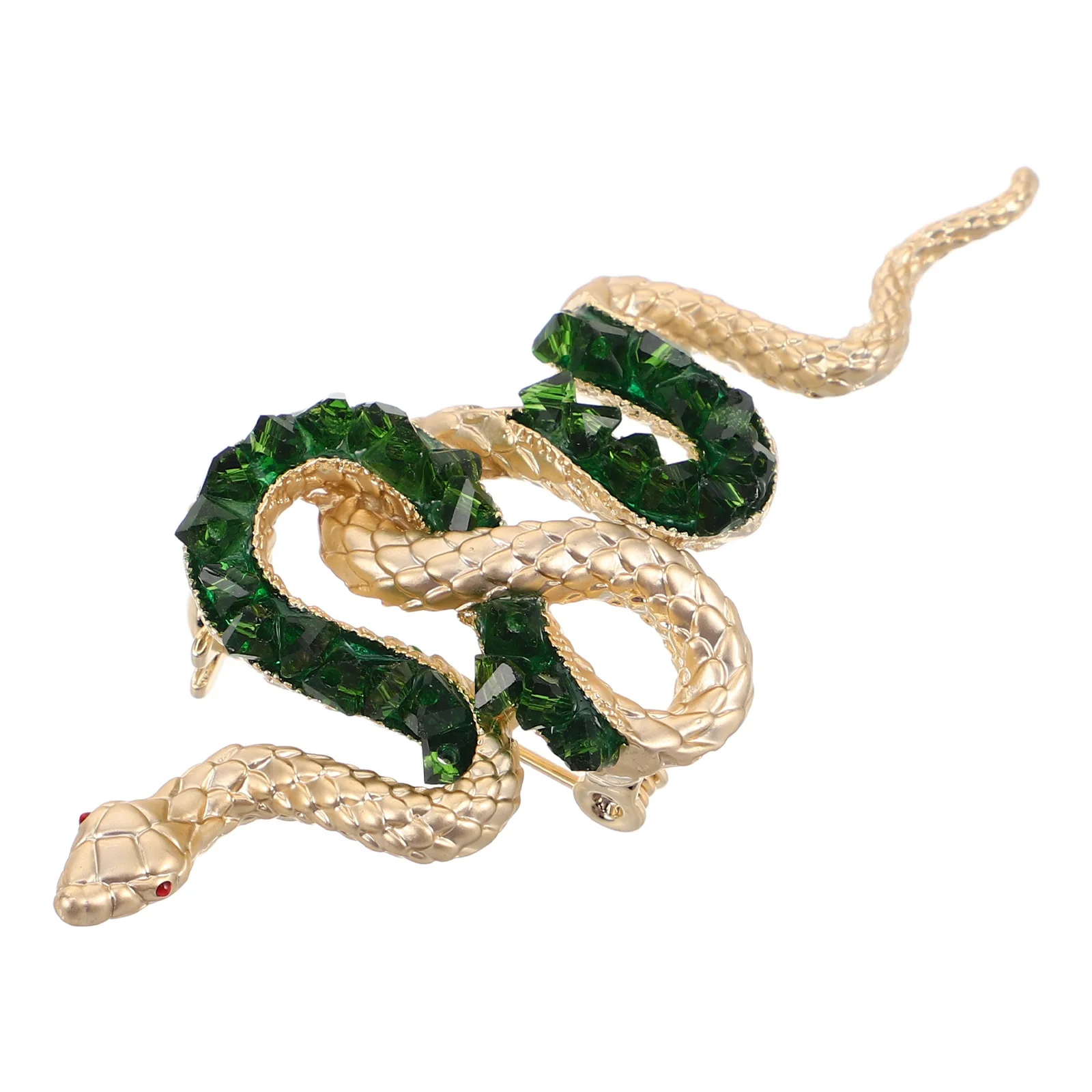 

Snake Brooch Pin Delicate Rhinestone Vintage Metal Lapel Pin Classic Snake Shape for Jackets Dresses Sweaters Chinese New Year