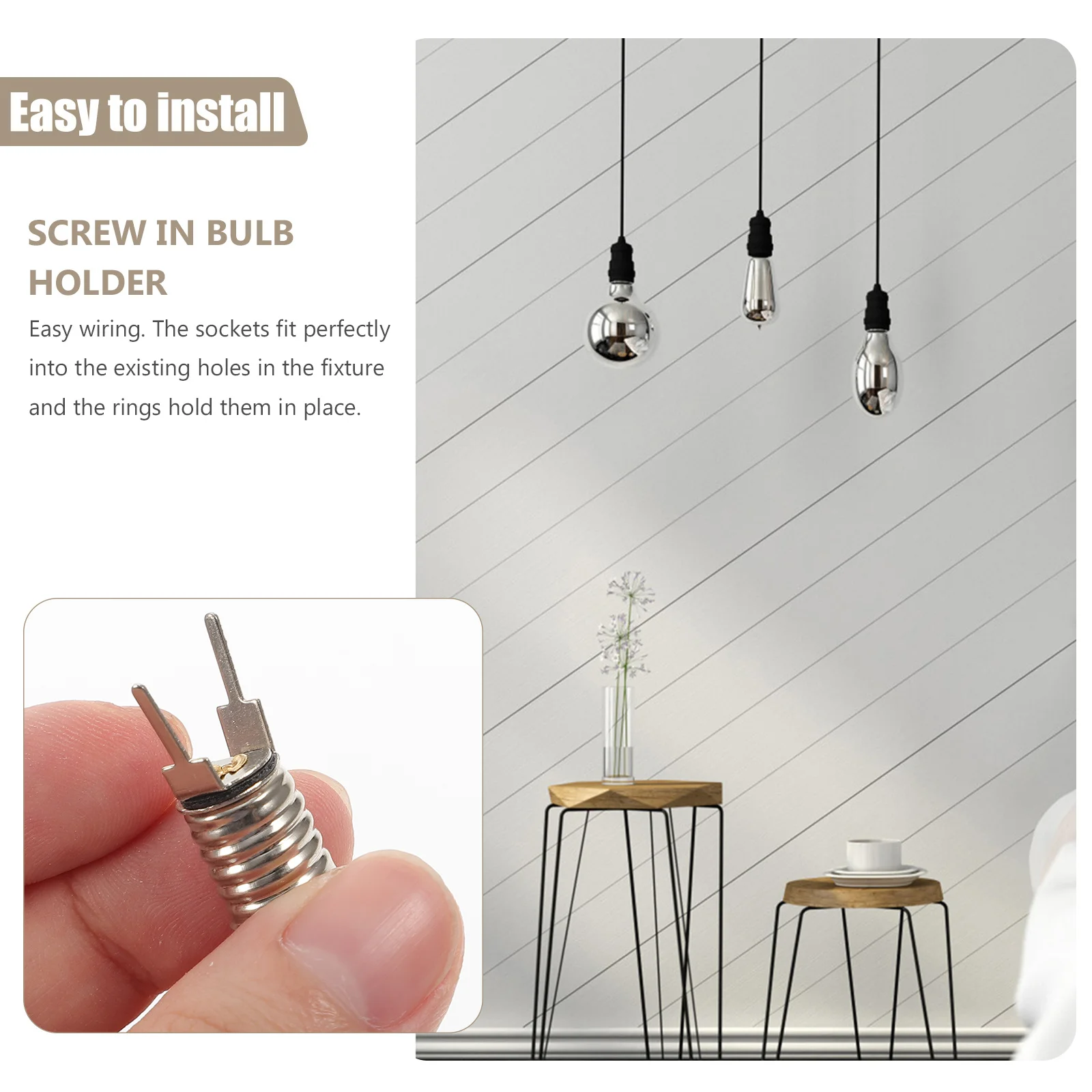 

10Pcs Lamps Socket Screw Base Small Bulbs Holder for Physics Labs Student Projects Lighting Accessories Reliable Fit