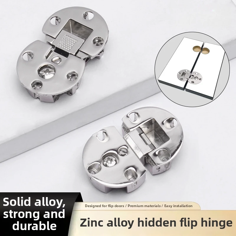 4Pcs Flip Hinges 180 Degree Smooth Zinc Alloy Replace Cabinet Hinges Clamshell Hinge For Wardrobe Closet Table Doors Tray