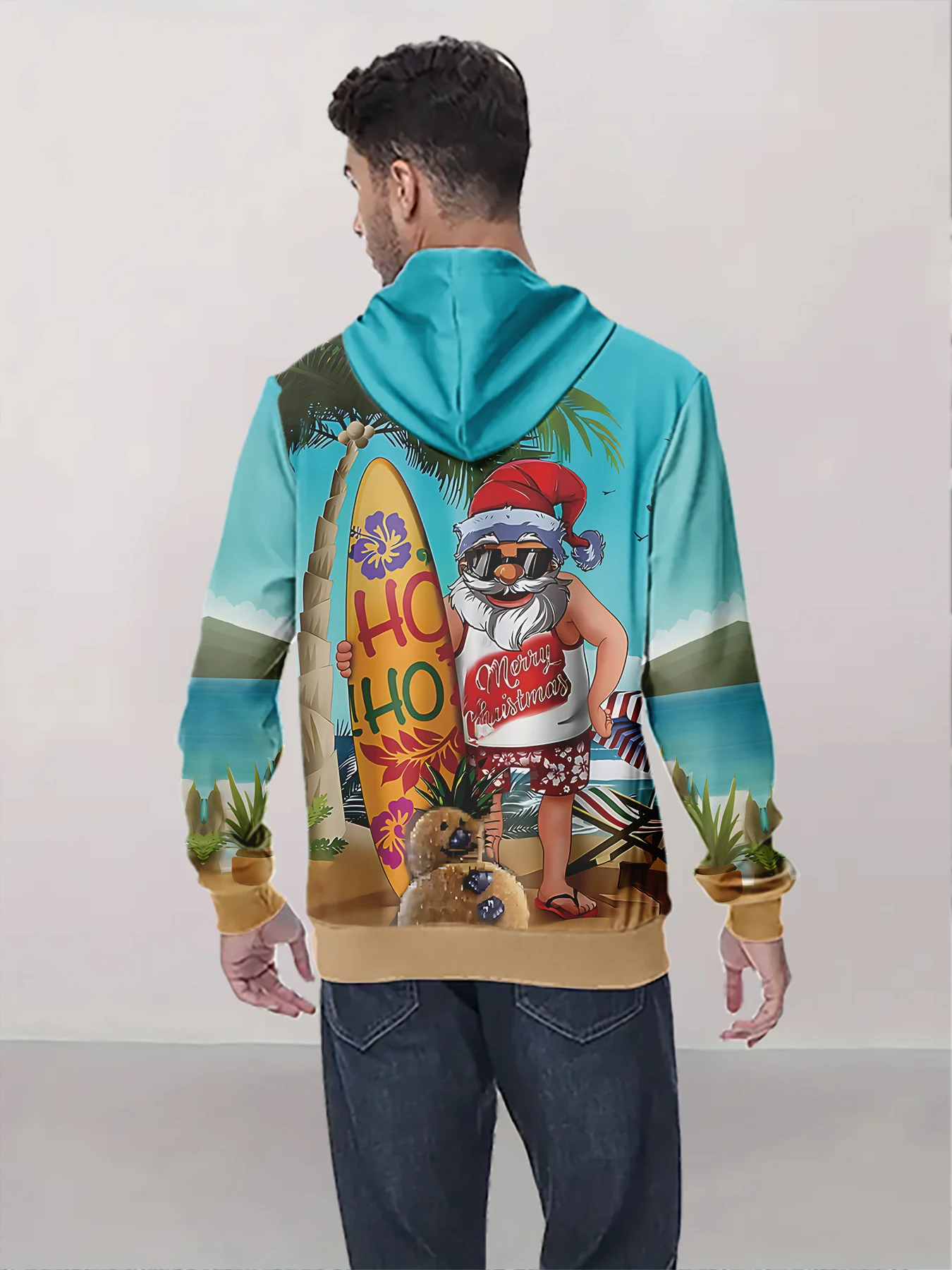 جديد وصول شخصية هوديس عيد الميلاد المطبوعة البلوز الرجال النساء عادية المتضخم قمصان سويت شيرت بقلنسوة باردة