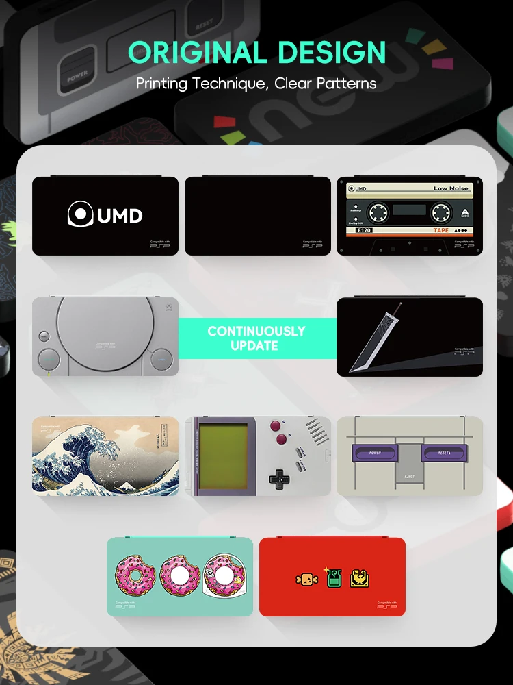 حافظة بطاقات الألعاب DATA FROG UMD لحامل PSP VITA SD لـ PSP 1000/2000/3000 Memory Stick Pro Duo M2 Retro Design