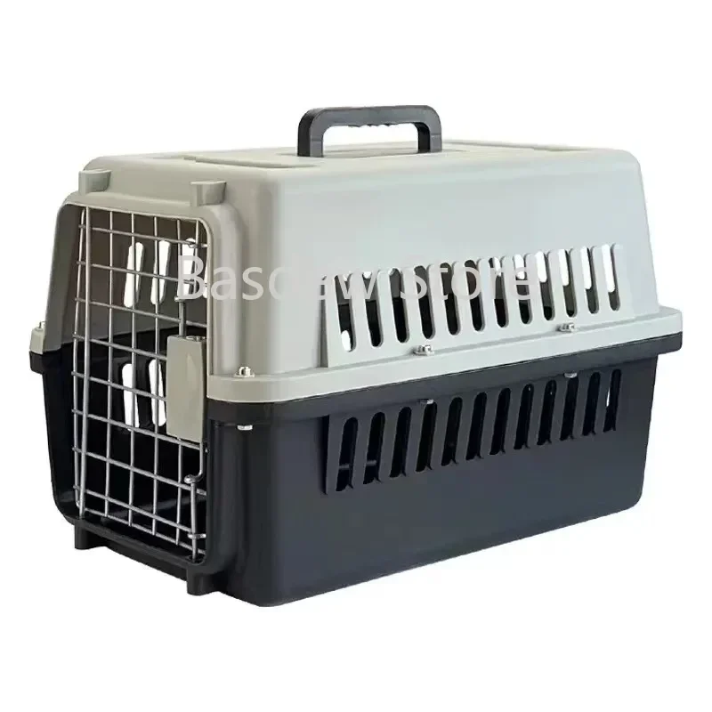 Pet Hard Wear-Resistant Air Transport Box Hard Surface Car Travel Pet Carrier Item Suitable for Small Dogs Cats Plastic Air Box