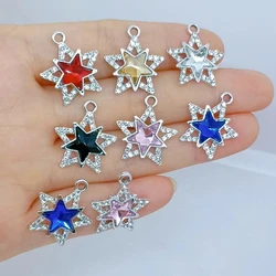 10pcs Gold Silver Color Polaris Star Charms for Earring Necklace Pendant Diy Jewelry Making Accessories Good Quality Wholesale