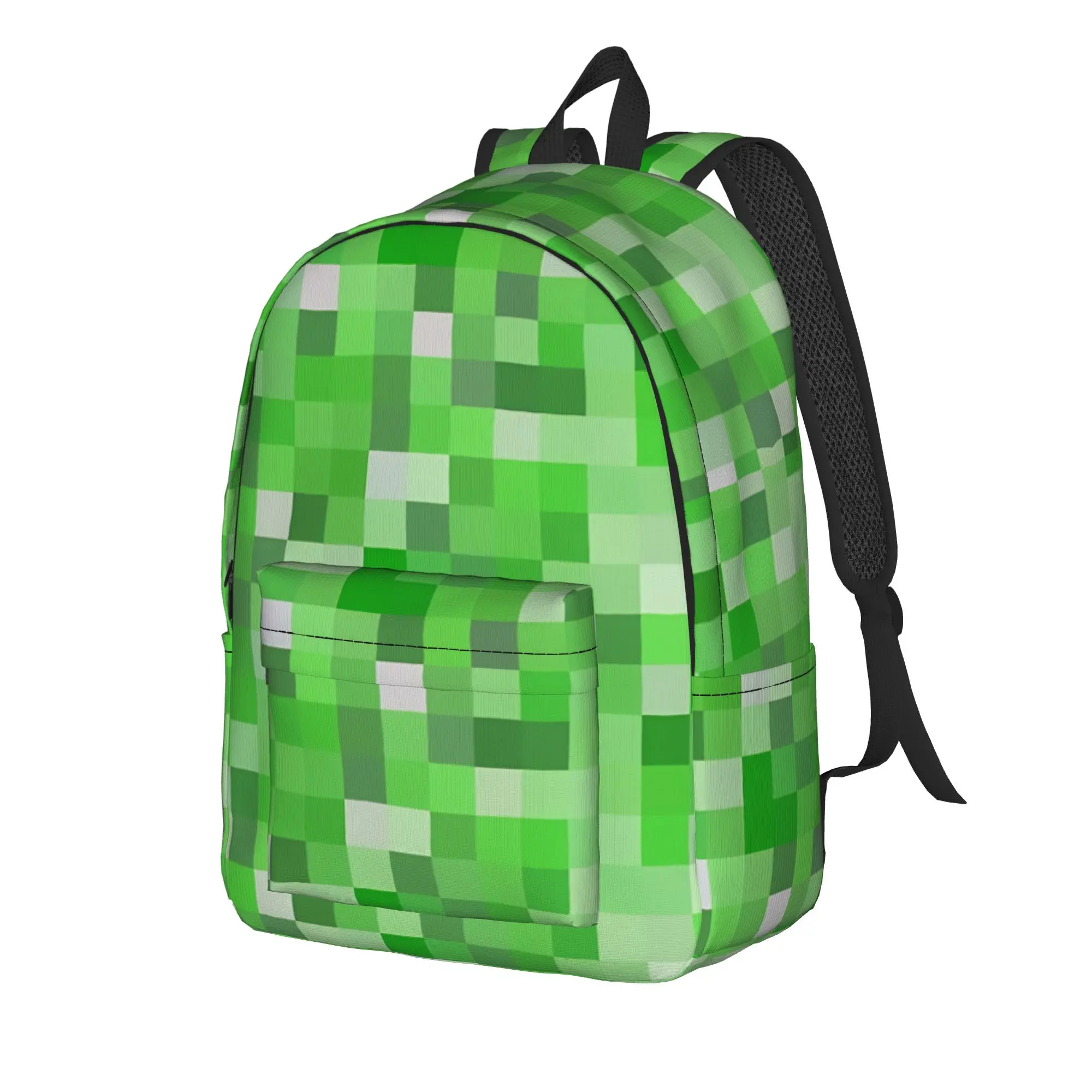 Mosaic Pixel Creeper Texture  Backpack  Kawaii Backpacks Unisex Travel Large High School Bags High Quality Rucksack