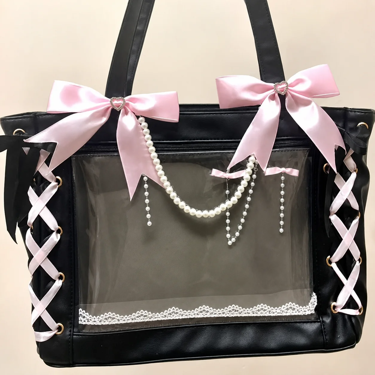 Japanische Tragetasche mit Schnürung, Ita-Tragetasche, Sammlerstück-Ausstellungstasche, dekorative Schulterhandtasche für den täglichen Einkauf und den täglichen Pendelverkehr, A4 – Detail 5