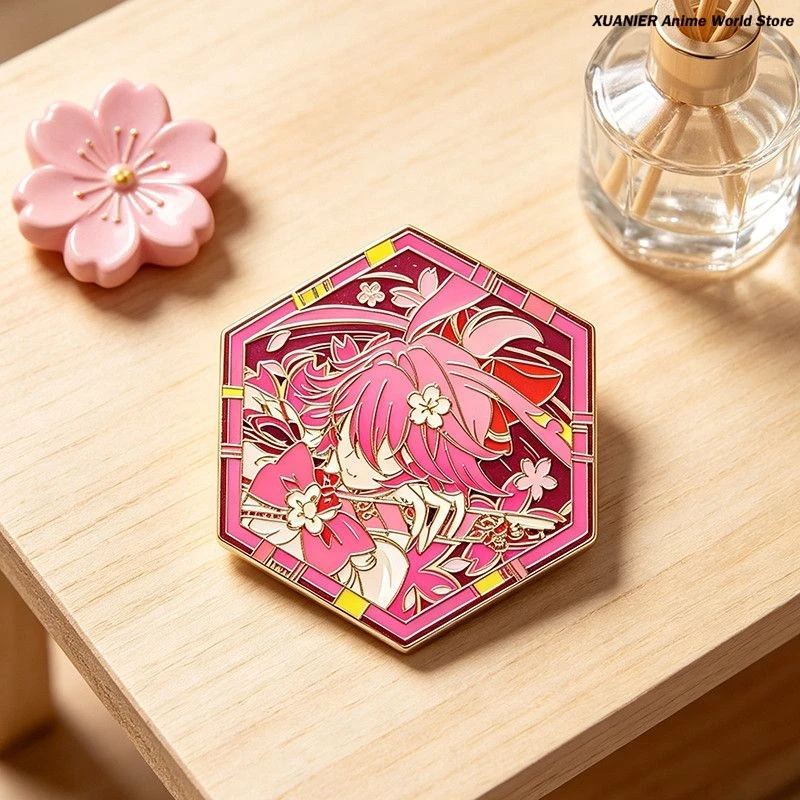 Evanescia Honkai: Star Rail Metall-Anstecknadel Anime-Zubehör Cartoon-Brosche Pin Abzeichen Kleidungsdekoration Cosplay-Geschenk