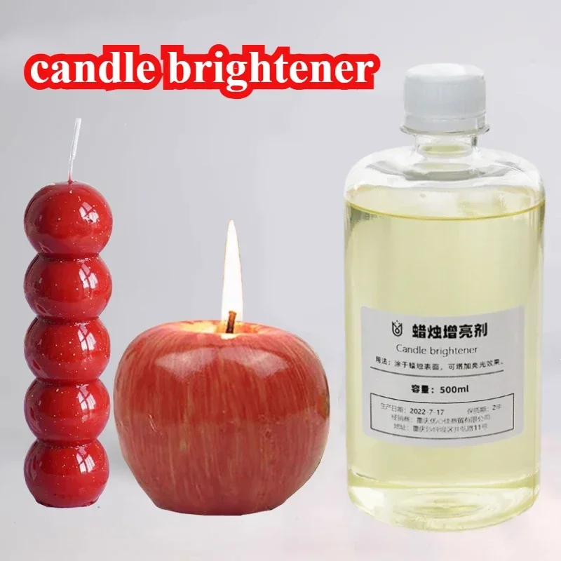 500ml/bottle Mirror Bright Oil Candle Surface Without Flame Retardant Brightener DIY Aromatherapy Candle Gloss Making Materials