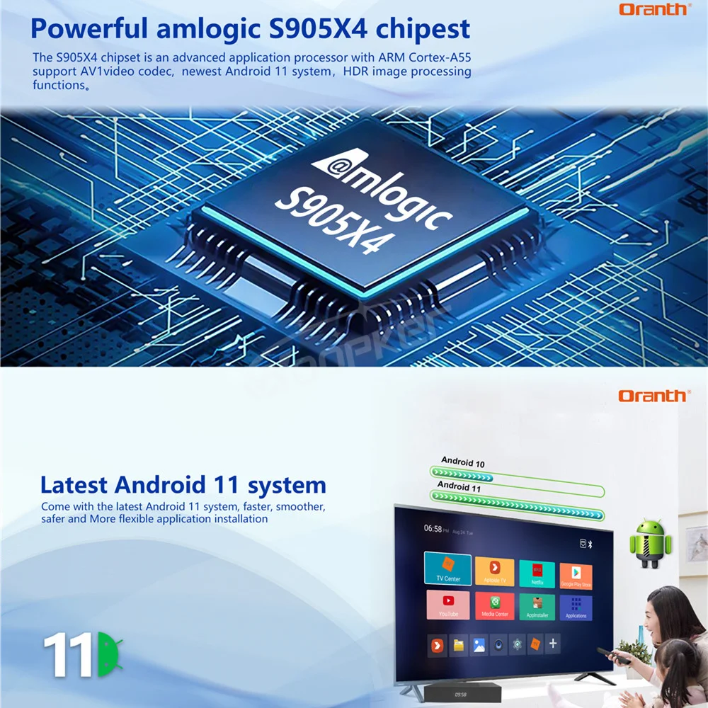 Tanix X4 الذكية صندوق التلفزيون Android11 Amlogic S905X4 4G32GB 8K AV1 ميديا بلاير 2.4G 5G ثنائي واي فاي BT جوجل التحكم الصوتي مجموعة صندوق فوقي