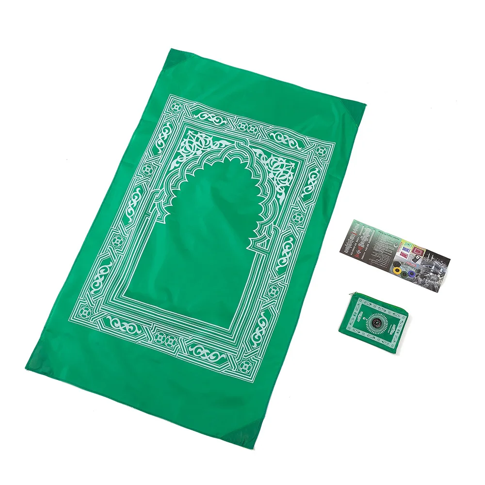 Portable Islamic Prayer Mat with Zipper Pocket, Muslim Prayer Rug, Carpet for Worship, Praying Mat